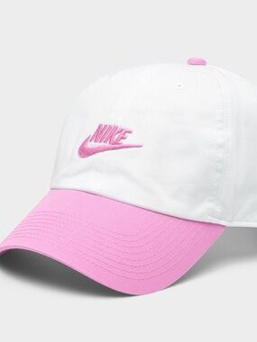 Nike unisex white and pink washed Nike Club cap hat NWT